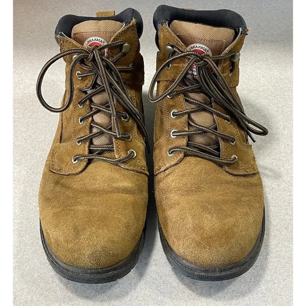 Brahma Bravo Men’s Work Boots Size 12W Waterproof Leather Soft Toe Oil Resistant